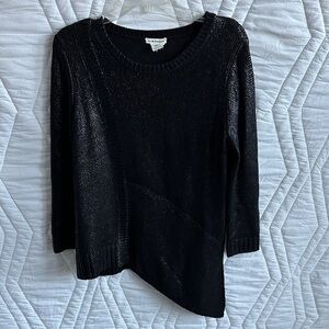 Club Monaco Black Asymmetrical Sweater